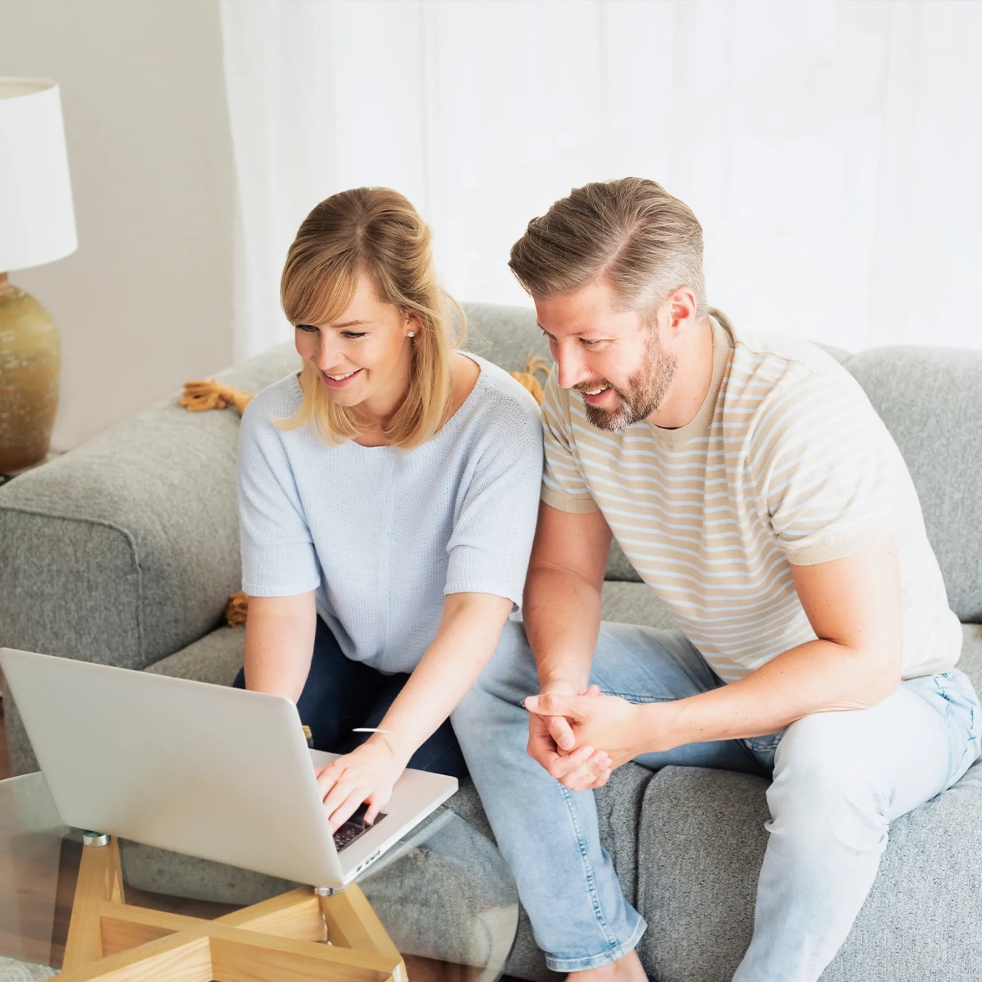 Couple reviewing borrowing capacity for the first home buyers mortgage
